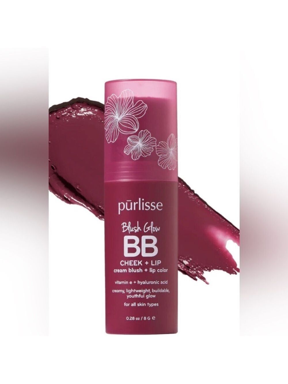 Purlisse Blush Glow BB Cheek Lip Color Berry